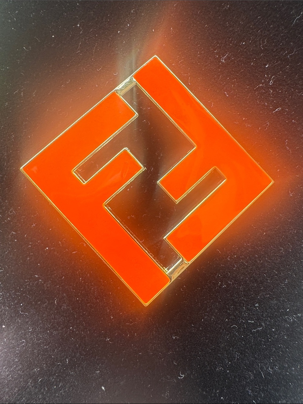 Brooch Modern Orange Geometric style